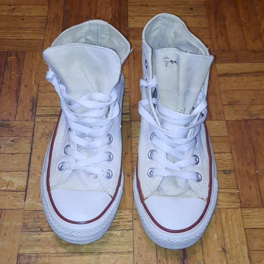 White Chuck Taylor's